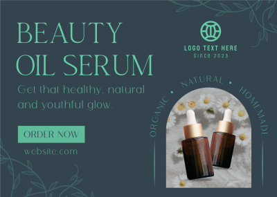Natural Skincare Product Postcard Image Preview