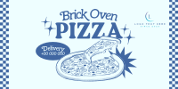Retro Brick Oven Pizza Twitter Post Design
