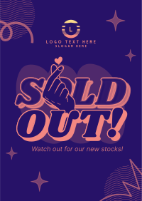 Minimal Funky Sold Out Flyer Design