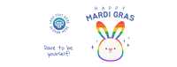 Rainbow Bunny Facebook Cover Design