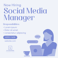 Need Social Media Manager Instagram Post Design