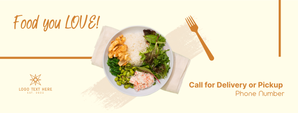 Lunch for Delivery Facebook Cover Design Image Preview