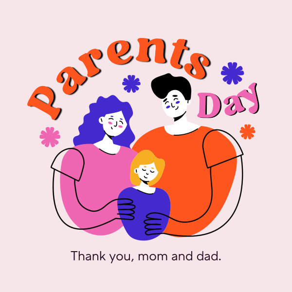 Happy Mommy & Daddy Day Instagram Post Design