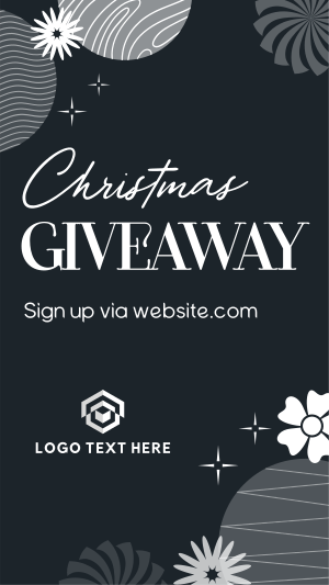 Abstract Christmas Giveaway Instagram story Image Preview