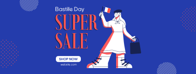 Super Bastille Day Sale Facebook cover Image Preview
