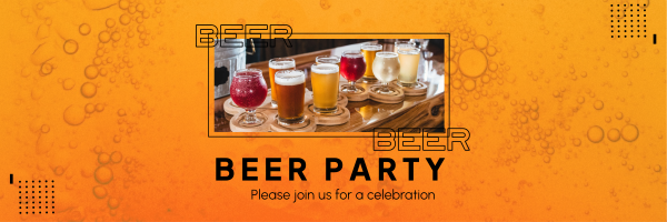 Beer Party Twitter Header Design Image Preview