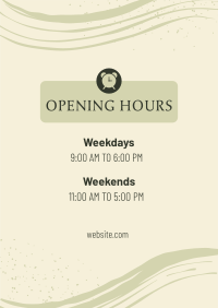 New Opening Hours Poster Design
