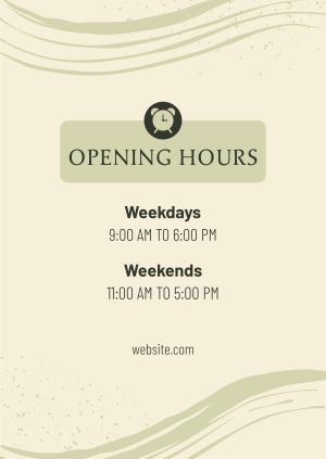 New Opening Hours Poster Image Preview