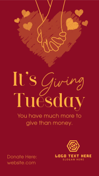 Giving Tuesday Hand Facebook Story Design