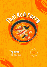 Thai Red Curry Poster Design
