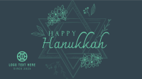 Hanukkah Star Greeting Facebook Event Cover Design