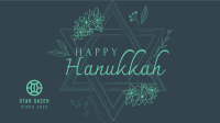 Hanukkah Star Greeting Facebook Event Cover Image Preview