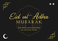Blessed Eid ul-Adha Postcard Design