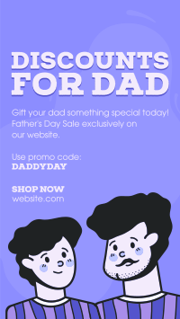Daddy Day Discounts Facebook Story Design