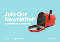 Join Our Newsletter Postcard Design