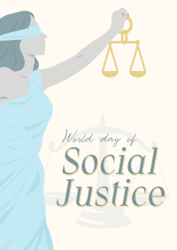 Lady Justice Statue Flyer Design