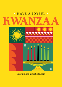 Geometric Kwanzaa Poster Design