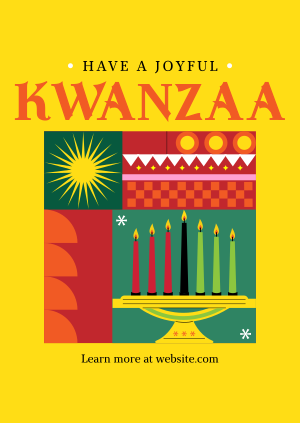 Geometric Kwanzaa Poster Image Preview