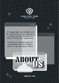 About Us Retro Window Flyer Preview