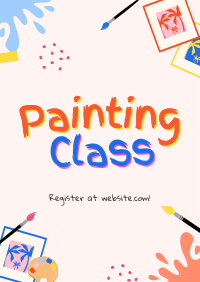 Quirky Painting Class Poster Image Preview