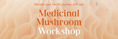 Minimal Medicinal Mushroom Workshop Twitter header (cover) Image Preview