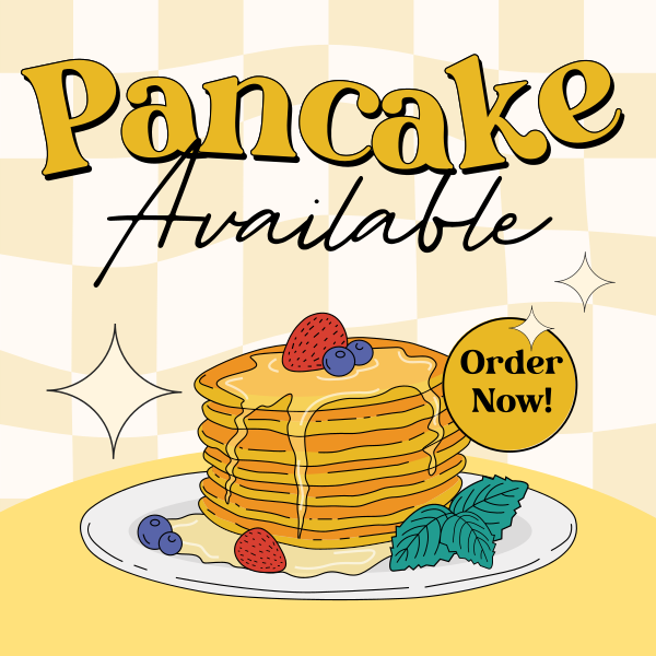 Pancake Available Instagram Post Design