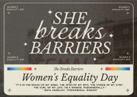 Retro Minimalist Women's Equality Postcard Preview