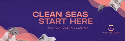 World Ocean Day Clean Up Drive Twitter header (cover) Image Preview