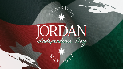 Jordan Independence Flag  Facebook event cover Image Preview