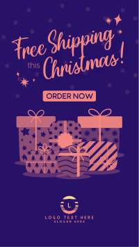 Modern Christmas Free Shipping YouTube Short Design