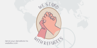 World Refugee Hand Lineart Twitter post Image Preview