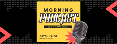Morning Podcast Stream Facebook cover Image Preview