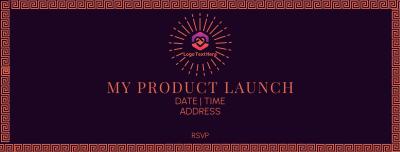 Art Deco Product Launch Facebook cover Image Preview