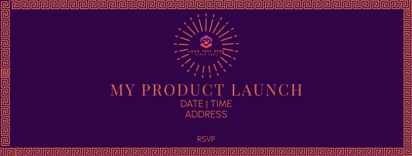 Art Deco Product Launch Facebook Cover Design Image Preview