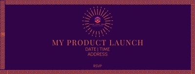 Art Deco Product Launch Facebook cover Image Preview