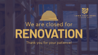Closed for Renovation Animation Image Preview