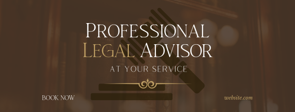 Legal Advisor At Your Service Facebook Cover Design