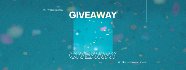 Giveaway Confetti Facebook Cover Design Image Preview