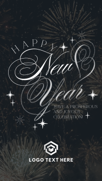 Elegant New Year Greeting Facebook story Image Preview