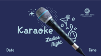 Karaoke Ladies Night Facebook Event Cover Design