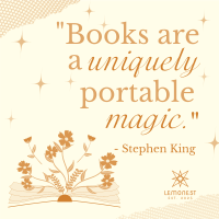Book Magic Quote Instagram post Image Preview
