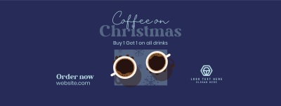 Christmas Coffee Sale Facebook cover Image Preview