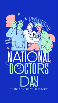 Modern Quirky Doctor's Day Facebook Story Design