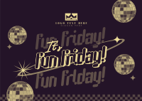 Fun Friday Party Postcard Design