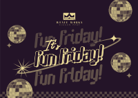 Fun Friday Party Postcard Image Preview