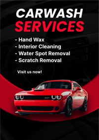 Carwash Offers Poster Design