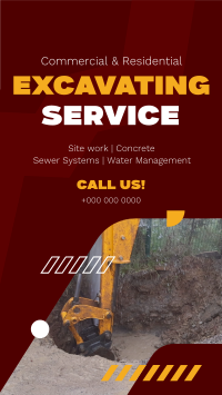 Modern Excavating Service Facebook story Image Preview
