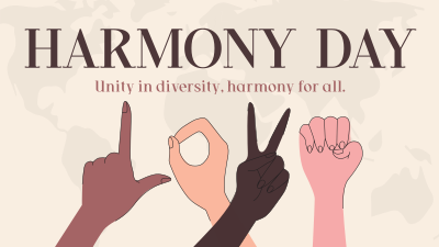 LOVE Sign Harmony Day Facebook event cover Image Preview