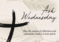 Greetings Ash Wednesday Postcard Image Preview