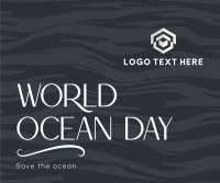 Minimalist Ocean Advocacy Facebook Post Design